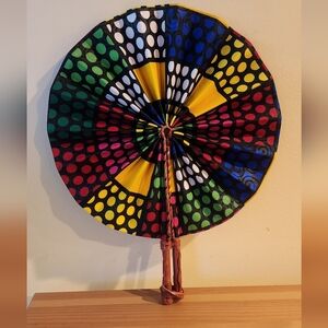 COPY - Colorful Handheld Fan African Ankara